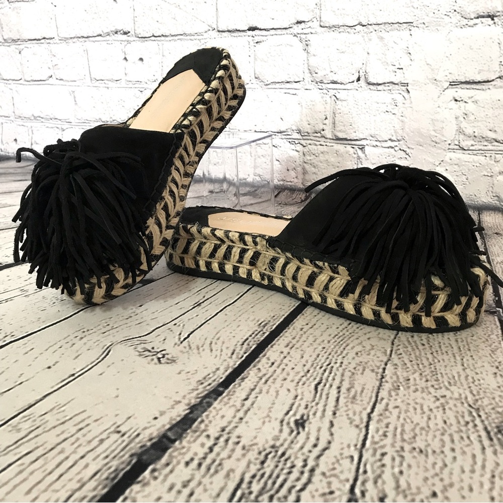J-Slides Suede Leather Tassel Sandals